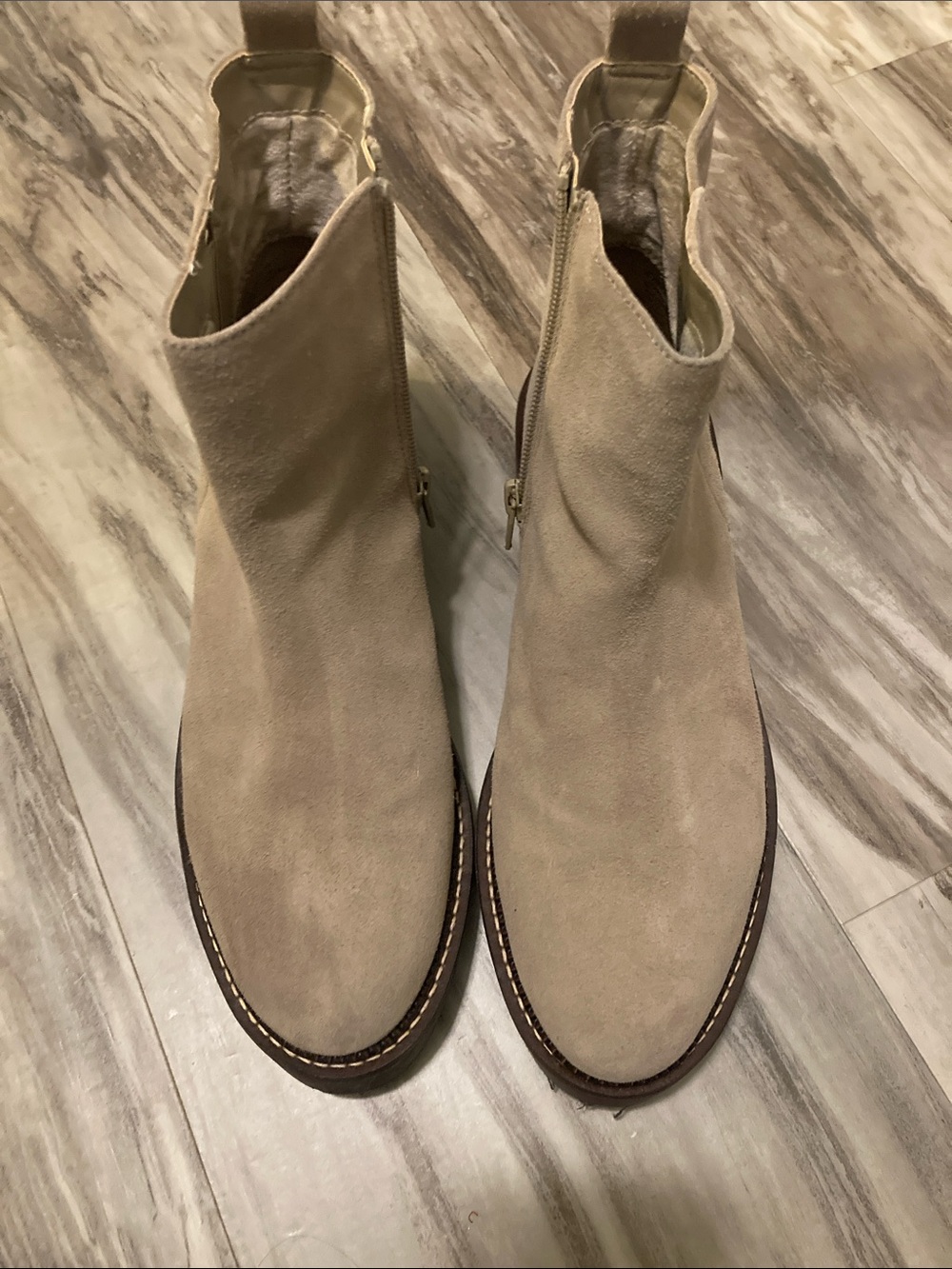 Nordstrom Miller 2 Water Resistant Boot - LEA - Beige/Taupe 9.5 M
